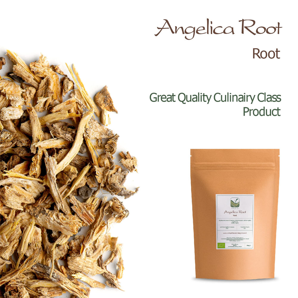 Valley of Tea angelica root tea packaging - premium dried root for herbal tea