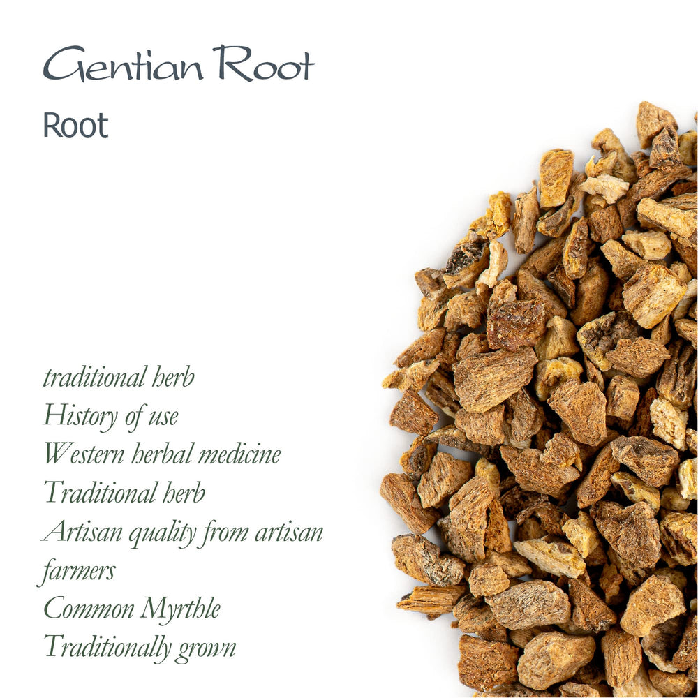 Valley of Tea Gentian root harvest field scene.
