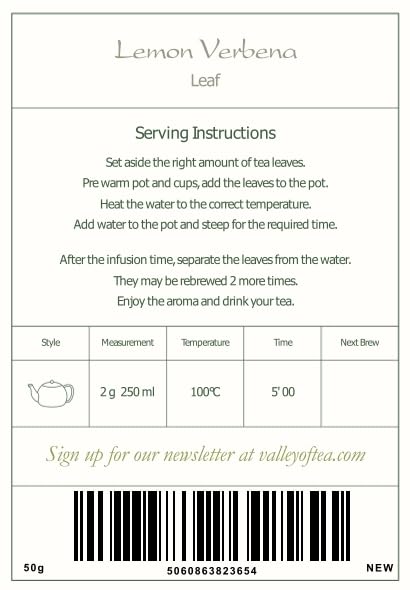 Valley of Tea Lemon Verbena cup shows bright aroma and flavor