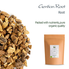 Valley of Tea Organic Gentian root pieces for tinctures.