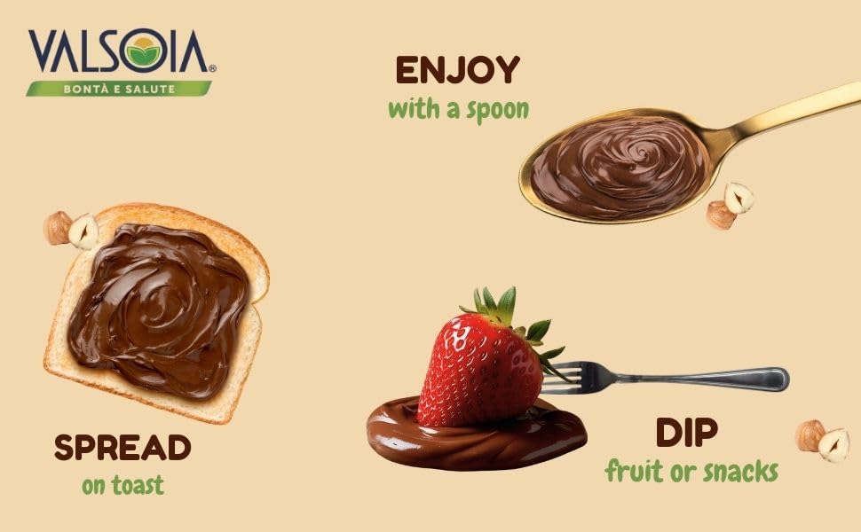 Valsoia Hazelnut Cream in a gluten-free snack setup for quick indulgence.