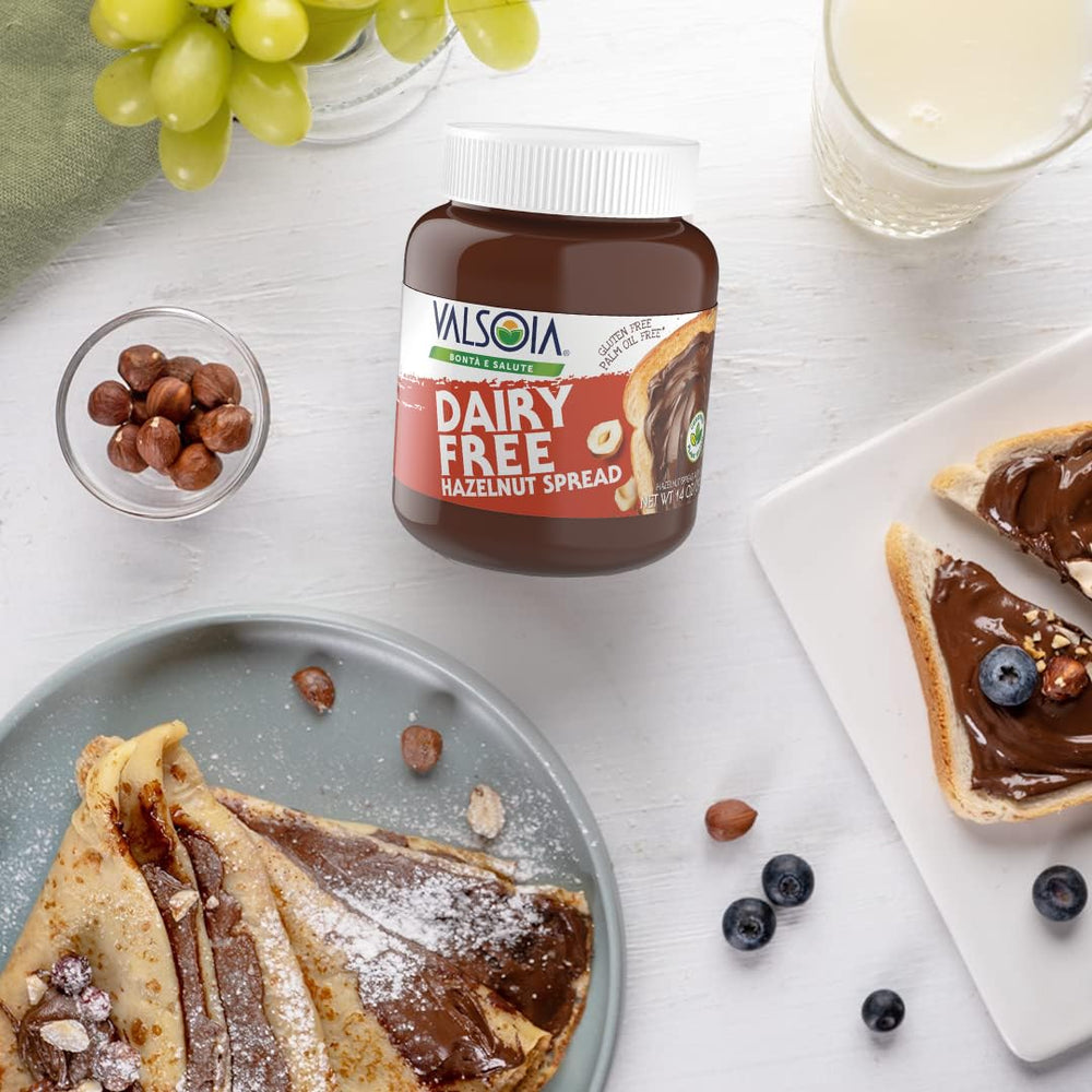 Valsoia Hazelnut Cream swirled into smoothies for a chocolate-nut boost.