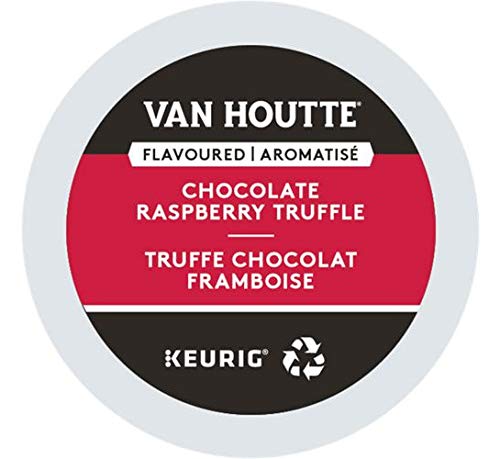 Van Houtte Raspberry Chocolate Truffle cup image, bold aroma and smooth flavor for Keurig brewers.
