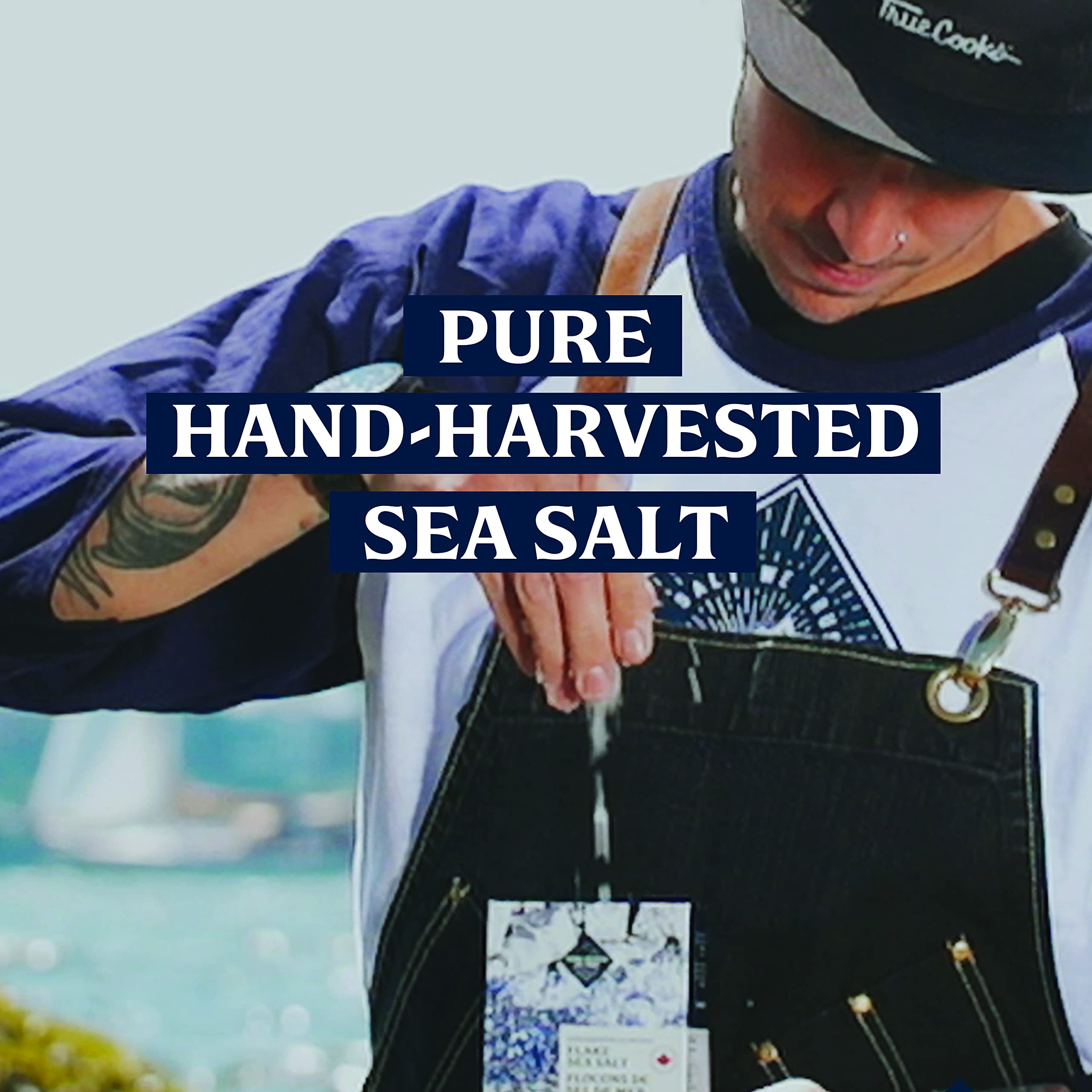 Vancouver Island Sea Salt pyramid crystals provide balanced saltiness for cooking.