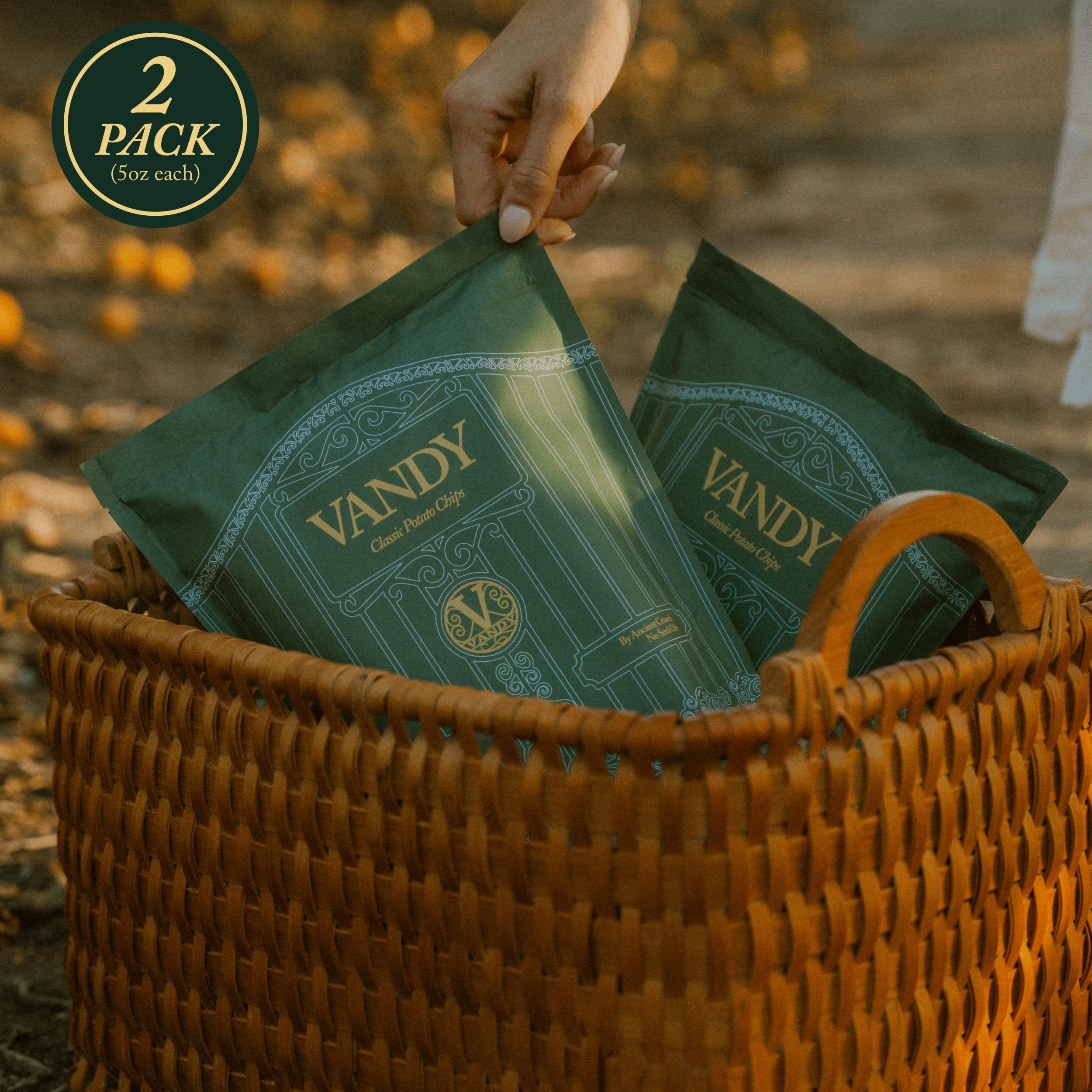 Vandy Crisps golden crunch closeup captures crisp texture and herb aroma.