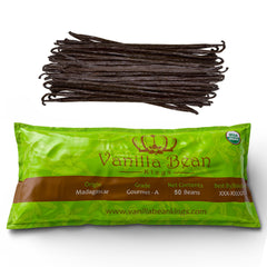 Vanilla Bean Kings Madagascar vanilla beans in pod form, ready to flavor recipes.