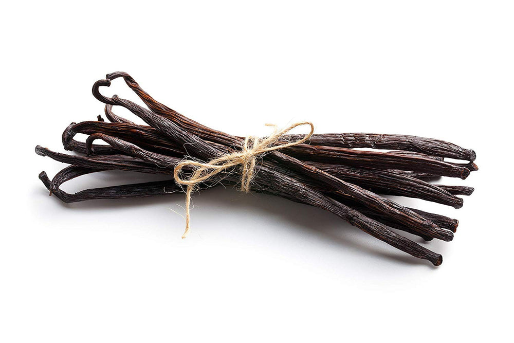 Vanilla Bean Kings Tahitian beans used for homemade vanilla extract preparation