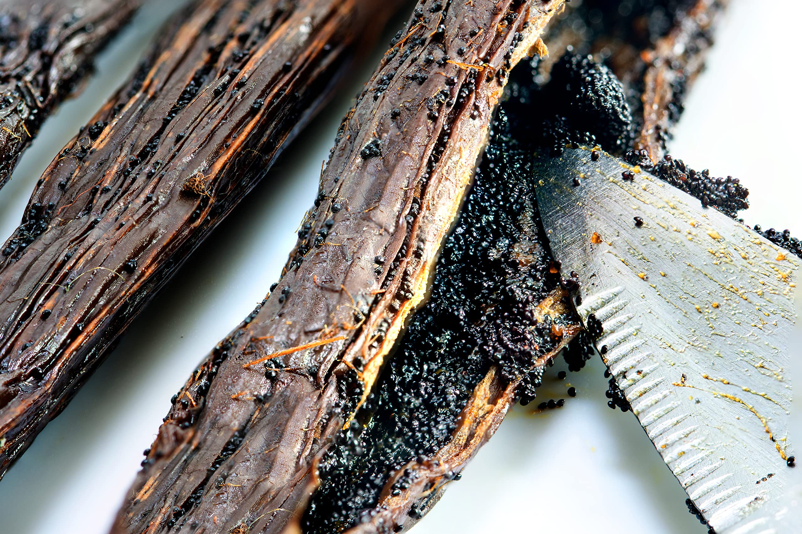 Three-ingredient formula tag shows cane alcohol, water, vanilla beans