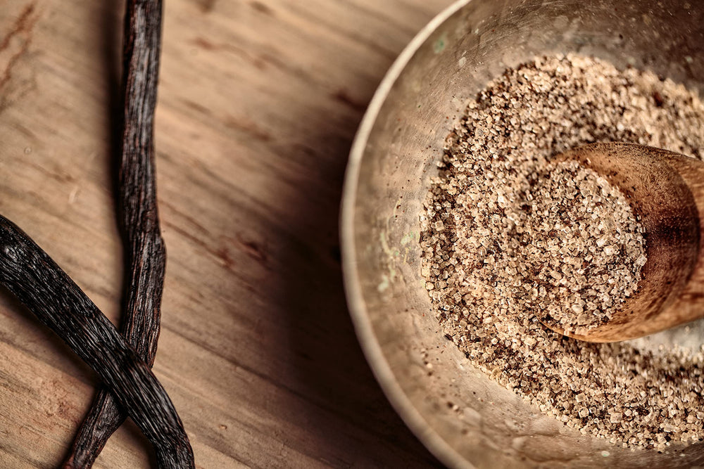 Vanilla Bean Kings yogurt bowl topped with vanilla sugar, a tasty breakfast idea