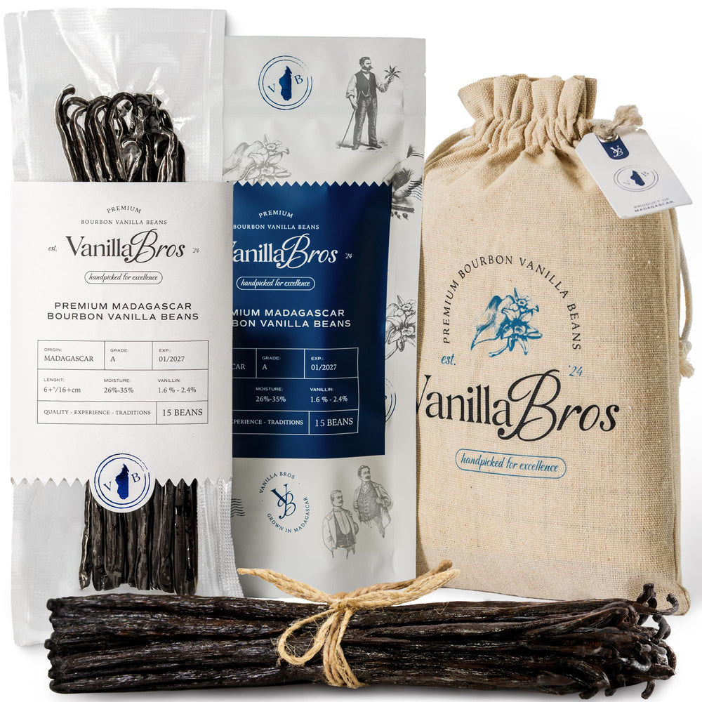 VanillaBros Madagascar Bourbon vanilla beans pods deliver rich aroma ideal for baking