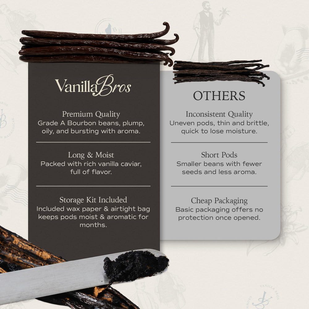 VanillaBros vacuum sealed pack preserves aroma and softness