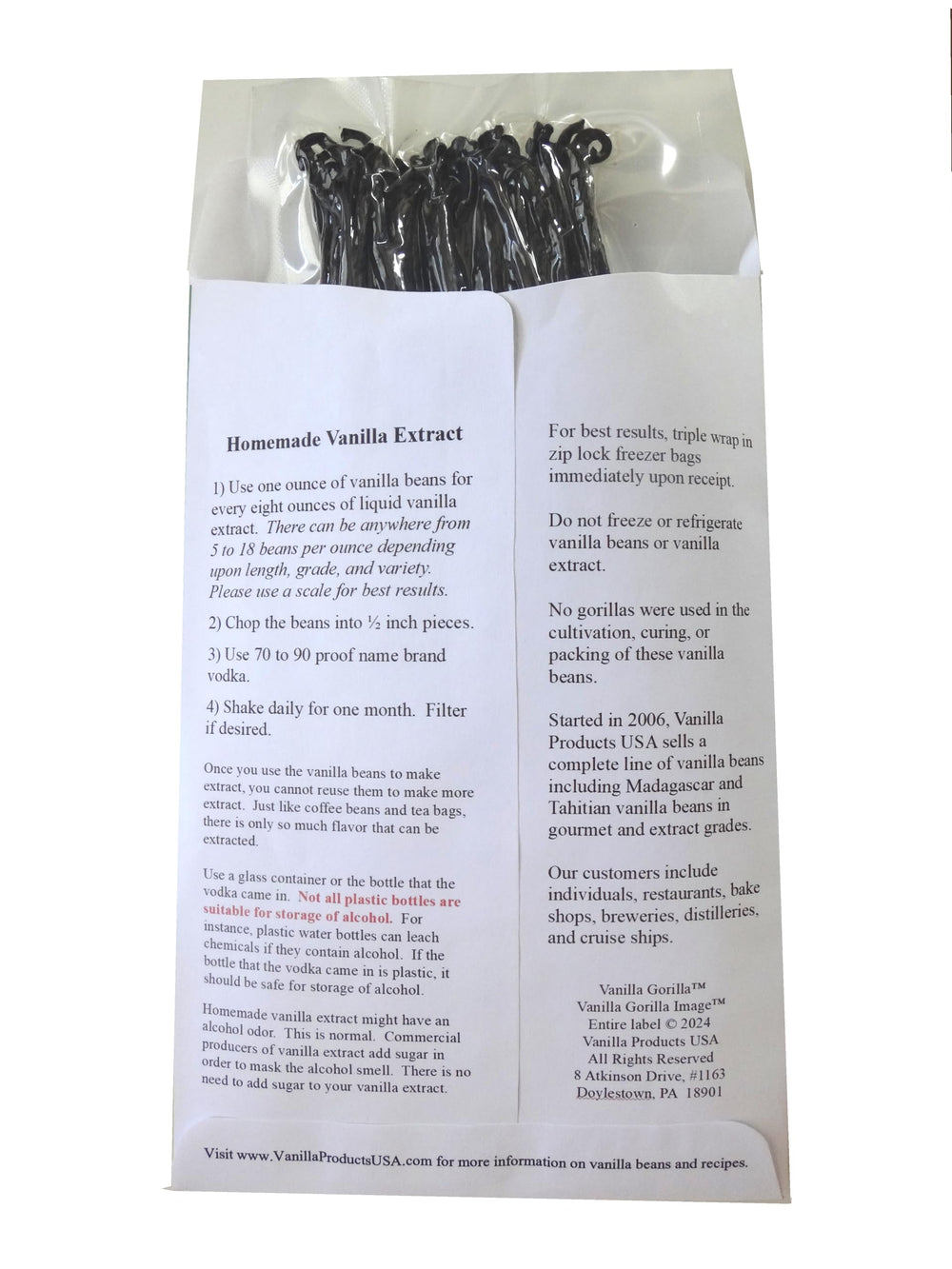 Vanilla Products USA Tahitian vanilla beans close-up, raw and fragrant for rich pastry flavors.
