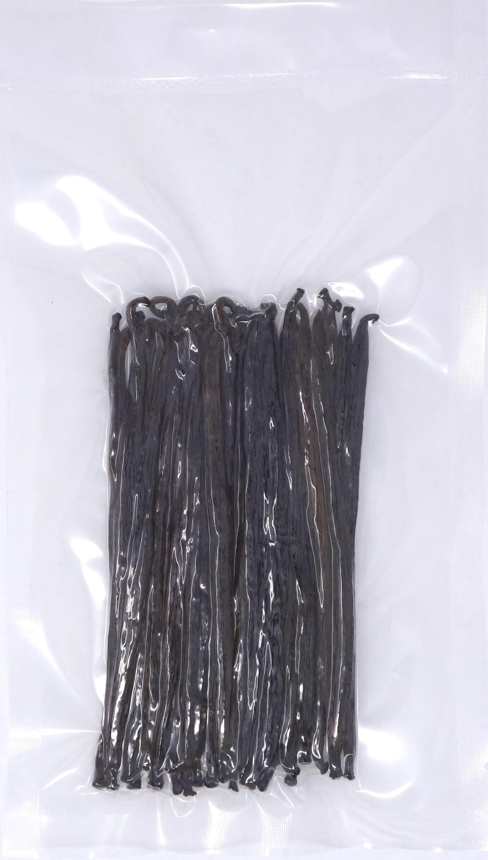 Vanilla Products USA whole Tahitian vanilla beans close-up showing texture.