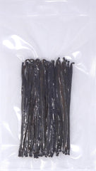 Vanilla Products USA whole Tahitian vanilla beans close-up showing texture.