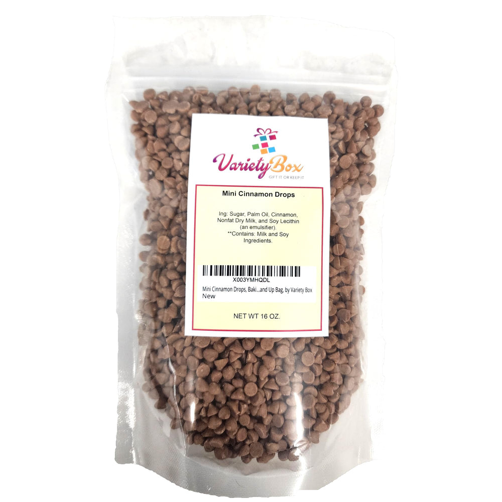 VARIETY BOX Mini Cinnamon Drops bag ready for baking and cookies.