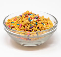 Variety Box resealable bag keeps topping fresh for home use