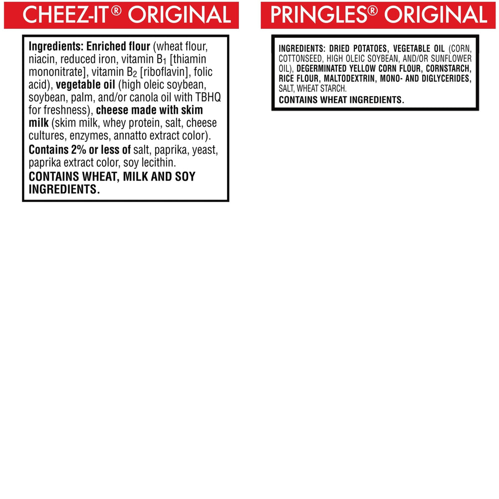 Variety-pack box featuring Cheez-It and Pringles for versatile snack moments.
