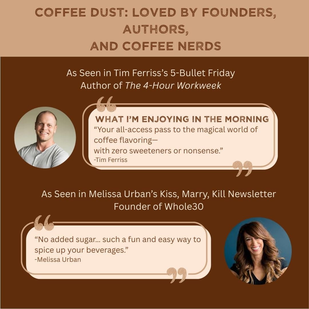 Vashon Coffee Dust spice blend flavor powder measured for consistent servings.