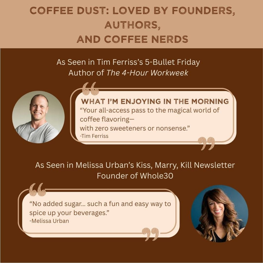 Vashon Coffee Dust spice blend flavor powder measured for consistent servings.