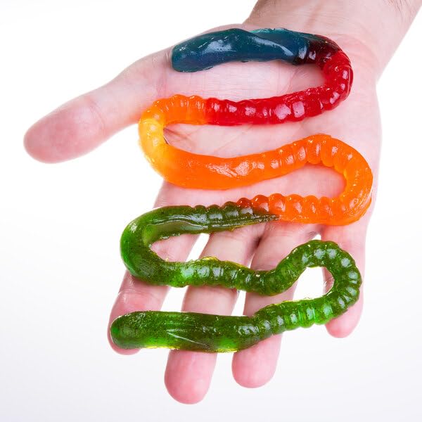 VAT19 Gummy Fireworm full product shot shows a 24-inch spicy candy centerpiece
