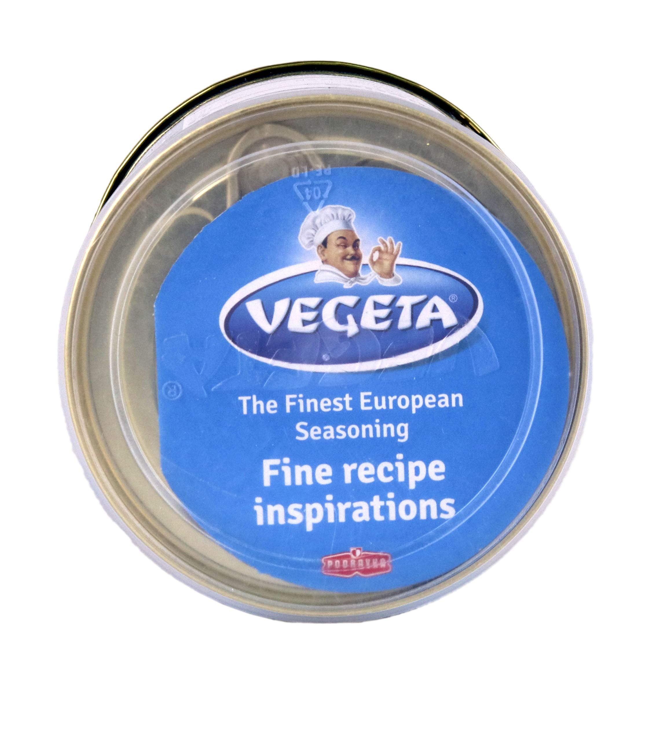 Vegeta metal tin packaging signals European-made quality