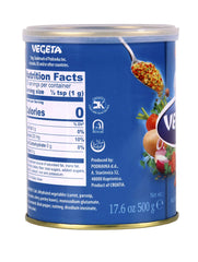 Dish-ready Vegeta seasoning adds quick, flavorful notes to meals