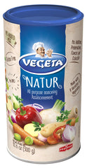 Vegeta Natur all-purpose seasoning bottle highlighting nine-vegetable blend for richer flavor.