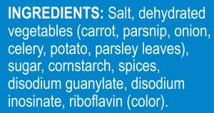 Vegeta No MSG added spice dust texture highlights dehydrated vegetables and herbs.