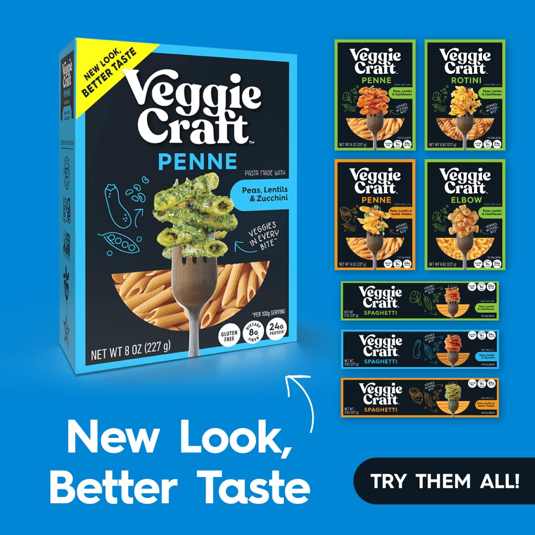 Veggiecraft Farms High fiber pasta adds texture and fullness to meals.