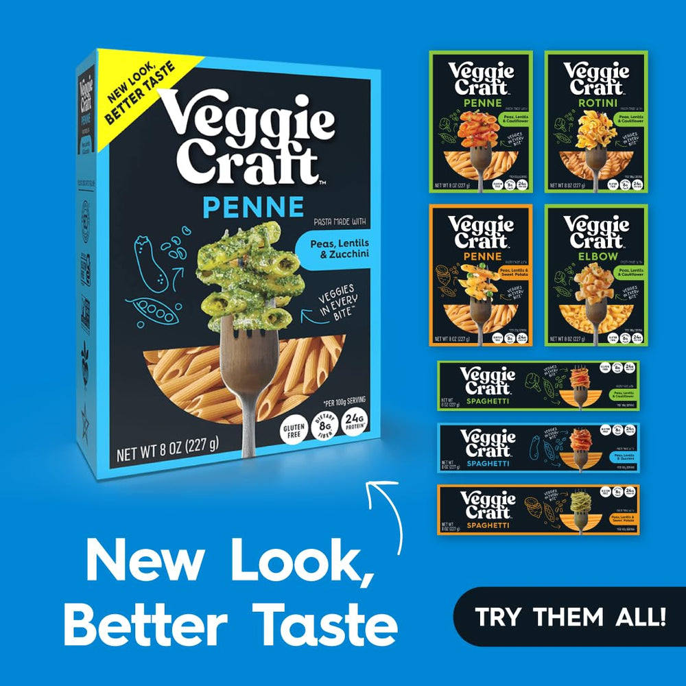Veggiecraft Farms High fiber pasta adds texture and fullness to meals.