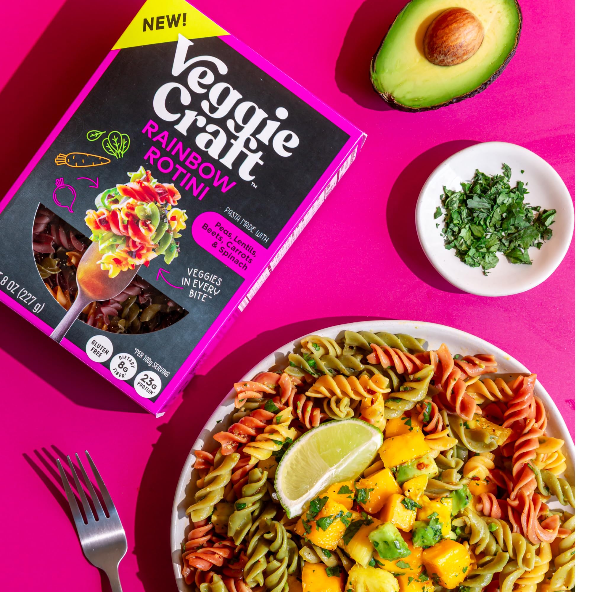 Serving ideas: Rainbow Rotini with marinara and roasted vegetables for balanced meals