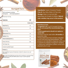 Veloto Ceylon Cinnamon Powder fine-ground texture ready to blend.