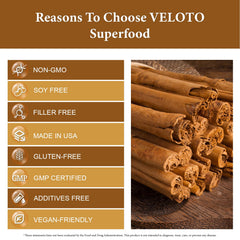 Veloto Ceylon Cinnamon Powder in coffee for subtle warmth.