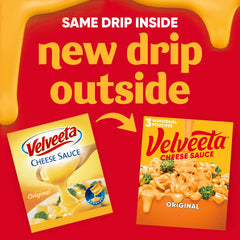 Velveeta Original Cheese Sauce Pouch adds melty richness to macaroni