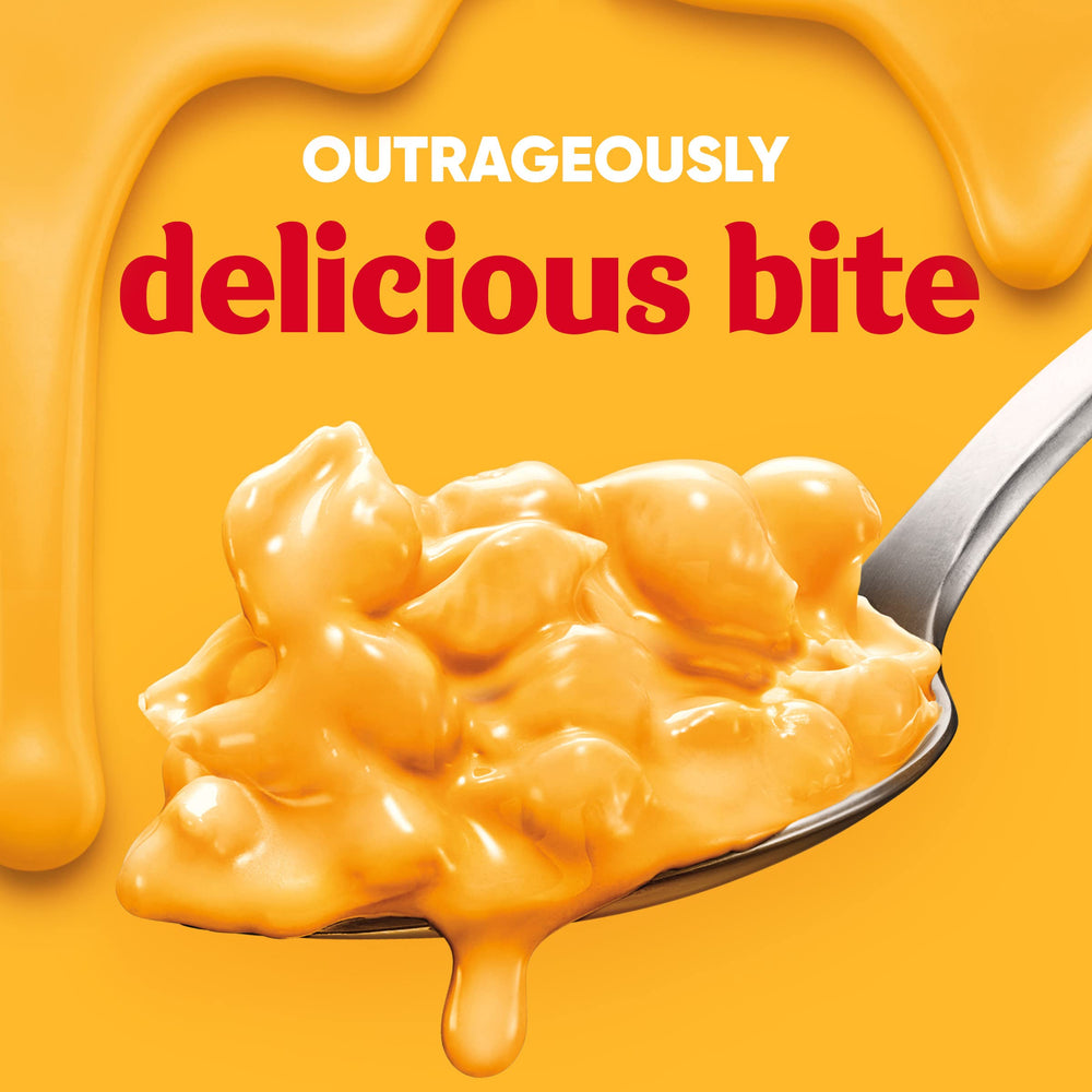 Served Velveeta Shells and Cheese on a plate for a quick snack or side.