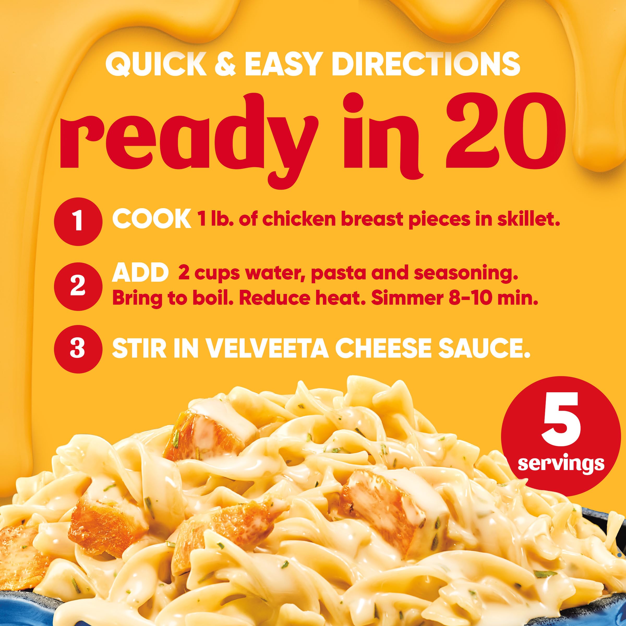 Velveeta Skillets Chicken Alfredo adding chicken to start the recipe.