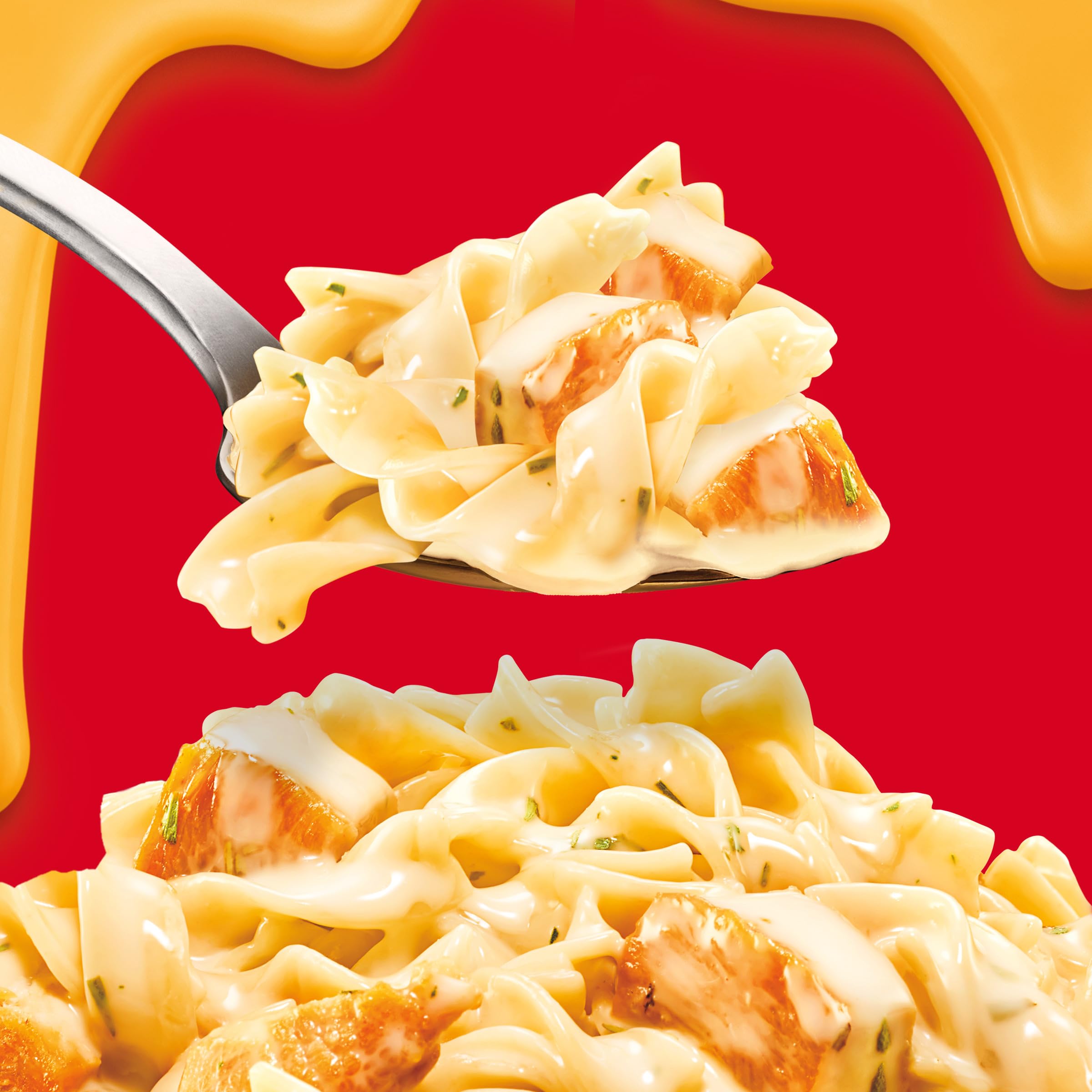 Velveeta Skillets Chicken Alfredo box highlights about 5 servings.