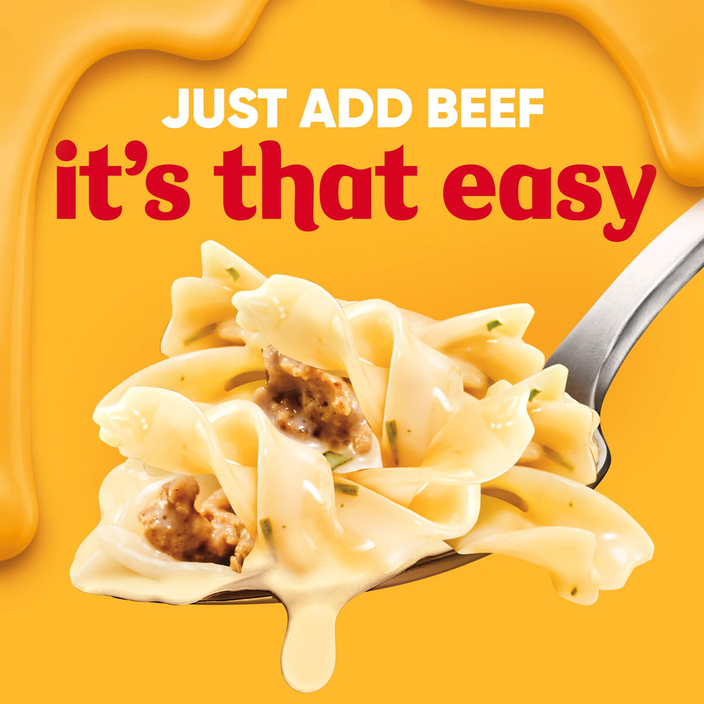 Velveeta Skillets ground beef browning in a skillet for easy prep
