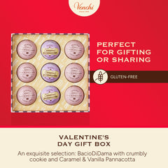 Venchi Bacio Di Dama pralines close-up, glossy milk chocolate finish for an indulgent bite.
