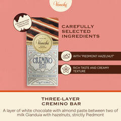 Venchi Cremino 1878 is gluten-free and crafted with natural ingredients.