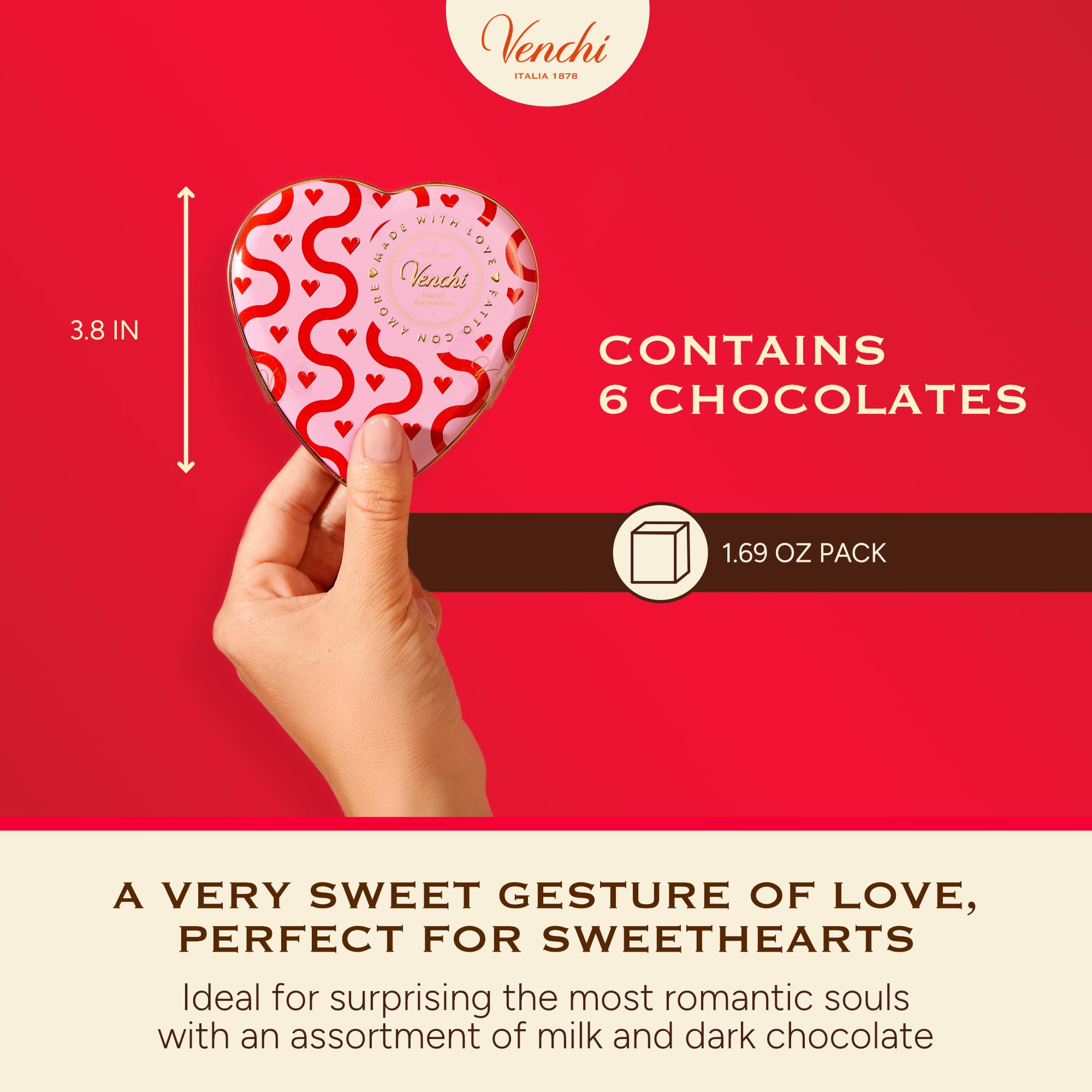 Venchi gluten-free, palm oil-free chocolates free from colorings or preservatives