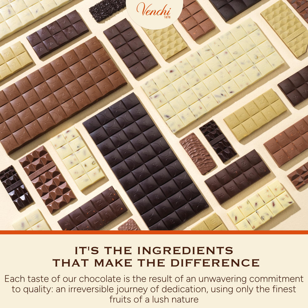 Venchi Made in Italy craftsmanship emphasizes natural ingredients