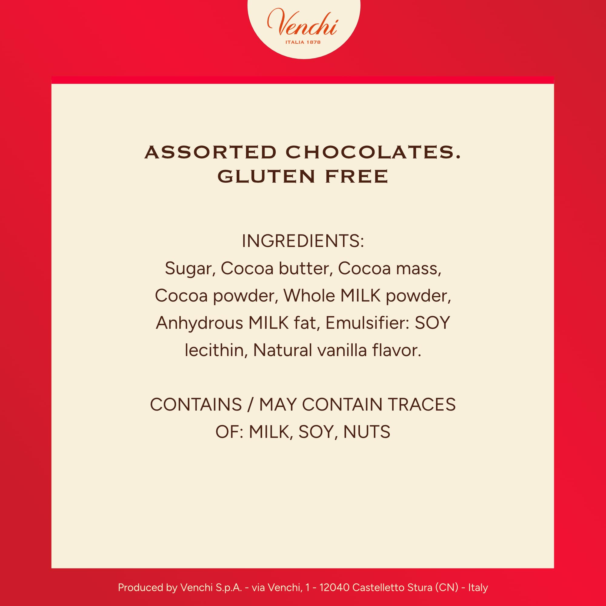 Venchi milk chocolate with toffee caramel notes, a silky treat for gifting