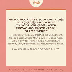 Venchi Milk Pistachio Gianduja Layer close-up highlighting creamy texture
