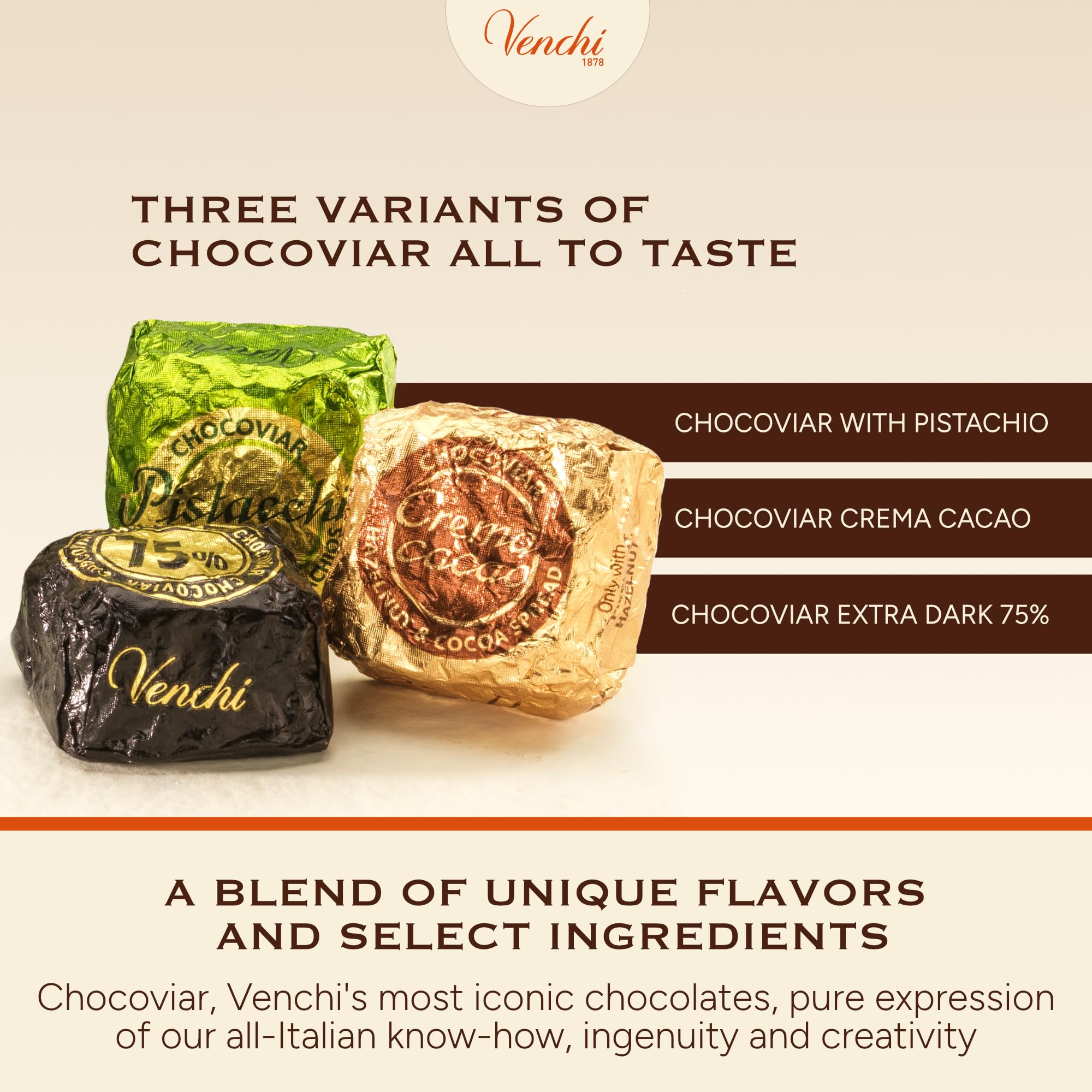 Venchi mini-book gift tin displays refined Italian craftsmanship.