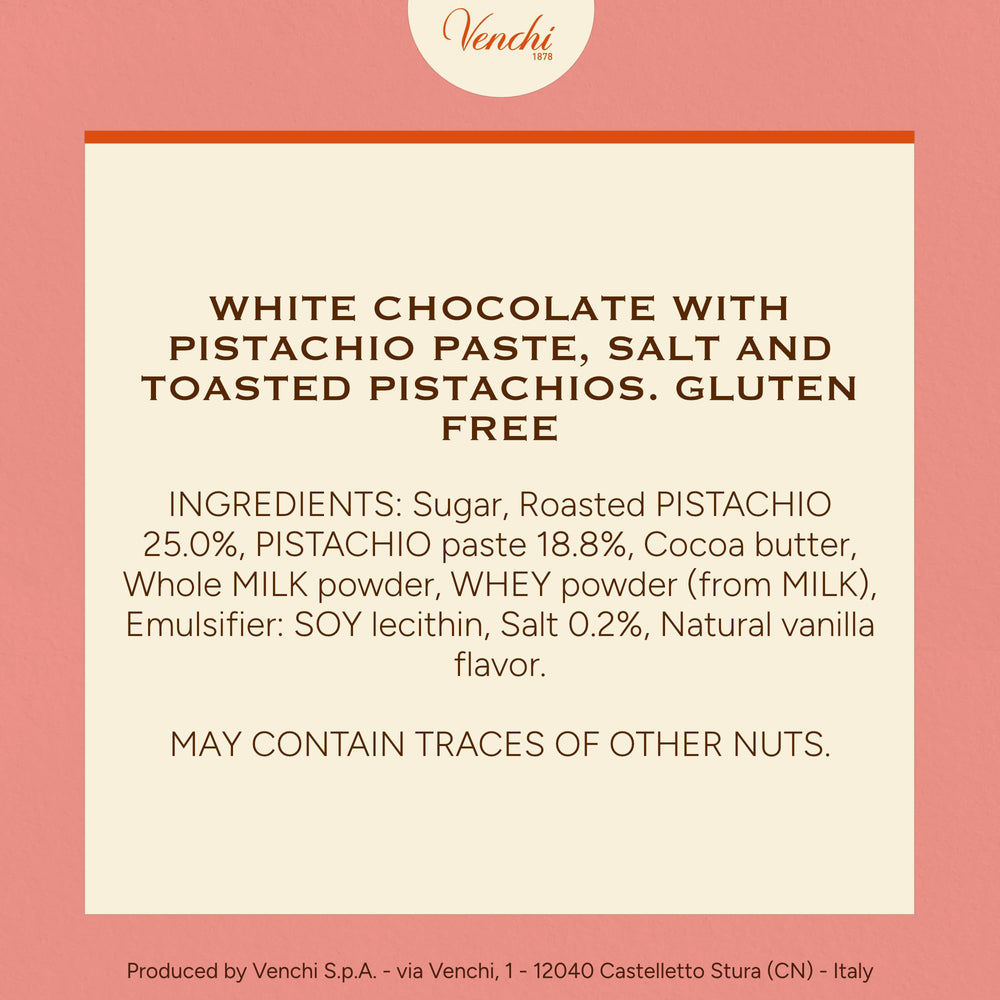 Venchi Pistachio Bar freshness-wrapper preserves flavor and aroma
