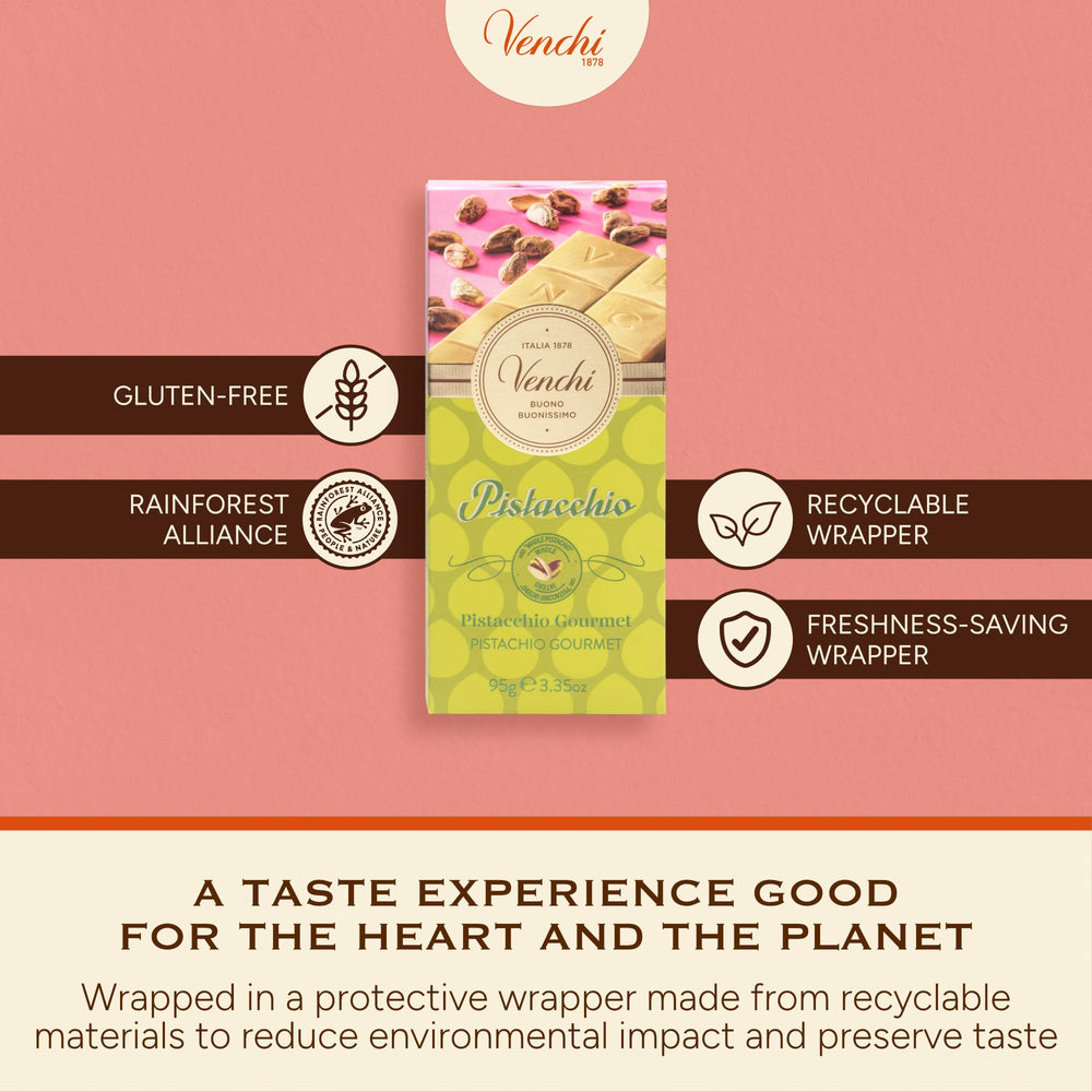 Venchi Pistachio Bar made in Italy reflecting Buono Buonissimo quality