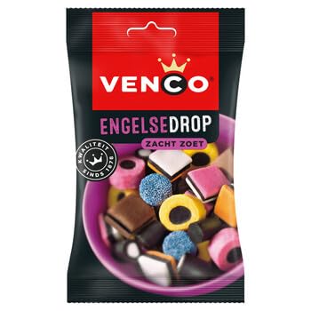 Venco Dutch Allsorts licorice soft candy bag with smooth texture.