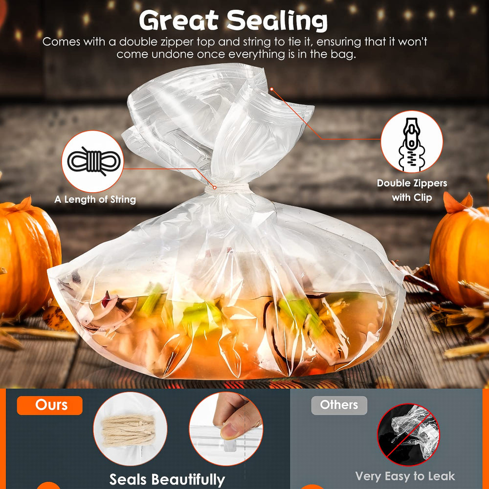 Venrothy brine bag with leak-proof top prevents leaks during brining