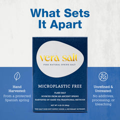 VERA SALT hand-harvest process visible preserving natural flake structure and minerals.